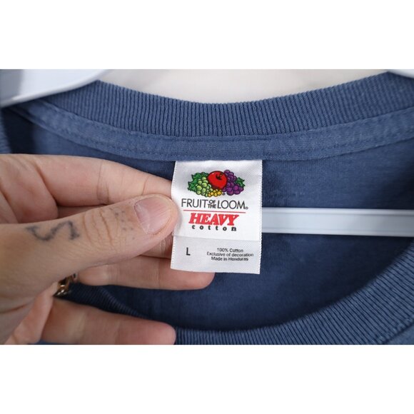 Vintage Y2K 2007 Streetwear Mens Large Faded Spell Out New York Box Logo T-Shirt - Picture 11 of 16